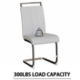 Creamy White MDF 7-Piece Modern Dining Table Chair Set - Omega Lifestyles