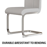 Creamy White MDF 7-Piece Modern Dining Table Chair Set - Omega Lifestyles