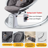 Electric Bluetooth Baby Bouncer Swing With Music Speaker - Omega Lifestyles