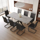 Expandable MDF Dining Table Set With 8 Cushioned Chairs - Omega Lifestyles