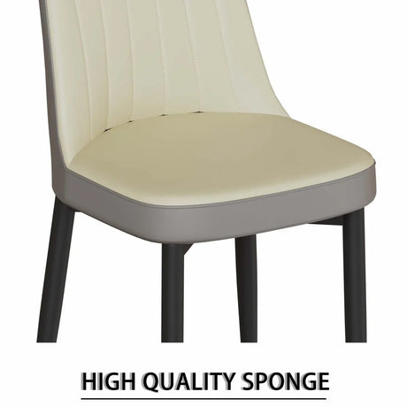 Expandable MDF Dining Table With Eight PU Fabric Chairs Set - Omega Lifestyles