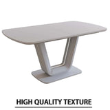 Expandable MDF Dining Table With Eight PU Fabric Chairs Set - Omega Lifestyles