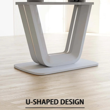 Expandable MDF Dining Table With Eight PU Fabric Chairs Set - Omega Lifestyles