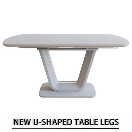 Expandable Modern MDF Dining Table With 4 PU Chairs Set - Omega Lifestyles