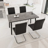 Expandable Square Dining Table Set With 4 Cushioned Armless Chairs - Omega Lifestyles