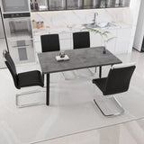 Expandable Square Dining Table Set With 4 Cushioned Armless Chairs - Omega Lifestyles