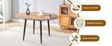 Extendable Round MDF Dining Table With Four PU Chairs - Omega Lifestyles