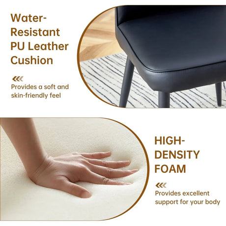 Extendable Round MDF Dining Table With Four PU Chairs - Omega Lifestyles