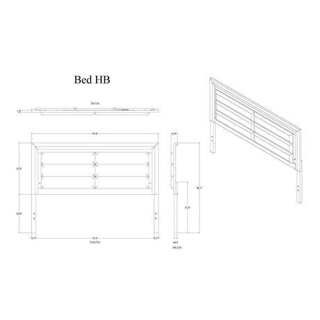 Farmhouse Style Grey Solid Wood King Bed Frame With Storage - Restanew - Omega Lifestyles