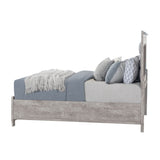 Farmhouse Style Grey Solid Wood King Bed Frame With Storage - Restanew - Omega Lifestyles