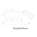 Farmhouse Style Grey Solid Wood King Bed Frame With Storage - Restanew - Omega Lifestyles