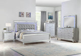 Full Crystal - Tufted Upholstered LED Wood Bed Frame - Restanew - Omega Lifestyles
