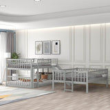 Full Over Full Over Full Triple Solid Wood Full Bed Frame - Restanew - Omega Lifestyles