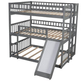 Full Over Full Over Full Triple Solid Wood Full Bed Frame - Restanew - Omega Lifestyles