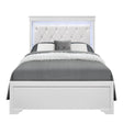 Full Panel Bed With Crystal Tufted Padded Headboard And LED Lighting - Restanew - Omega Lifestyles