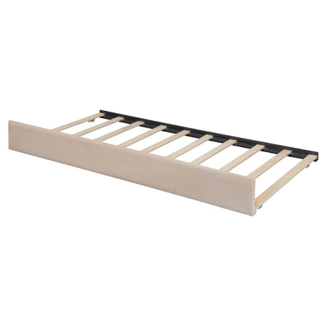 Full Upholstered Velvet Daybed With Pull-Out Trundle - Sleep Galleria