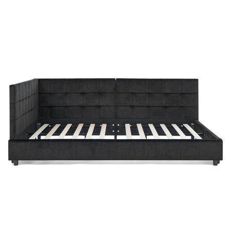 Full Velvet Upholstered Mid - Century Daybed Frame - Restanew - Omega Lifestyles