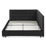 Full Velvet Upholstered Mid - Century Daybed Frame - Restanew - Omega Lifestyles