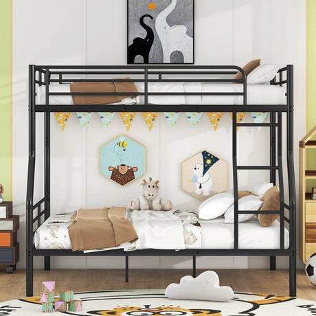 Full XL Over Queen Iron Frame Bunk Bed - Sleep Galleria