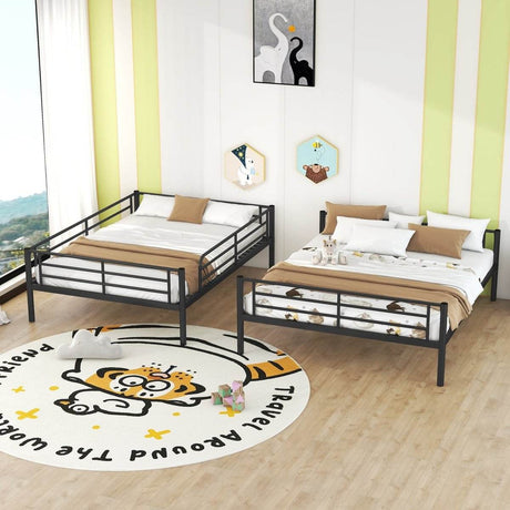 Full XL Over Queen Iron Frame Bunk Bed - Sleep Galleria