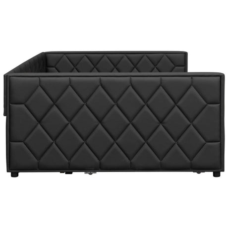 Full XL Upholstered Daybed With Trundle And LED Lighting - Restanew - Omega Lifestyles