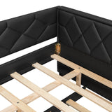 Full XL Upholstered Daybed With Trundle And LED Lighting - Restanew - Omega Lifestyles