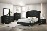 Glam Velvet Upholstered Six-Drawer Tufted Dresser - Omega Lifestyles