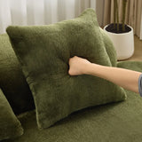 Green Modular Velvet Curved 4-Seat Sofa - Omega Lifestyles