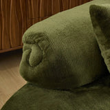 Green Modular Velvet Curved 4-Seat Sofa - Omega Lifestyles