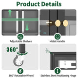 Heavy-Duty Metal AV Media Storage Cabinet With Wheels - Omega Lifestyles