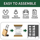 Heavy-Duty Metal AV Media Storage Cabinet With Wheels - Omega Lifestyles