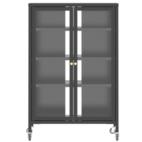 Heavy-Duty Metal AV Media Storage Cabinet With Wheels - Omega Lifestyles