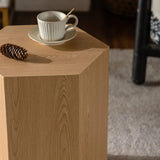 Hexagon Nature Wood Grain MDF Coffee Table - Omega Lifestyles