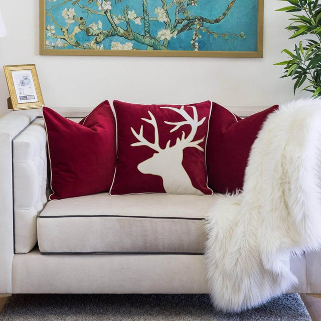 Holiday Velvet Accent Pillow With Plush Insert 20x20 - Omega Lifestyles