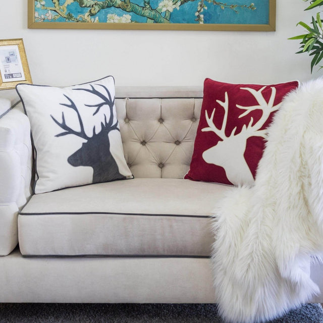 Holiday Velvet Accent Pillow With Plush Insert 20x20 - Omega Lifestyles