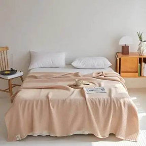 Japanese Style Summer Honeycomb Knit Air Conditioning Blanket - Omega Lifestyles