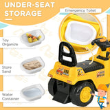 Kids 2 - in - 1 Ride On Excavator Bulldozer With Storage - Restanew - Omega Lifestyles
