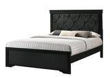 King Black Solid Wood Upholstered Panel Bed Frame - Restanew - Omega Lifestyles