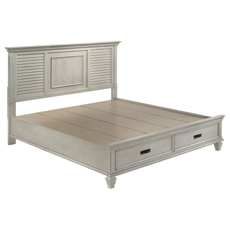 King Farmhouse Panel Wood Storage Bed Frame - Restanew - Omega Lifestyles