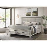 King Farmhouse Panel Wood Storage Bed Frame - Restanew - Omega Lifestyles