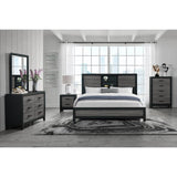 King Urban Farmhouse Solid Wood Bookcase Bed Frame - Restanew - Omega Lifestyles