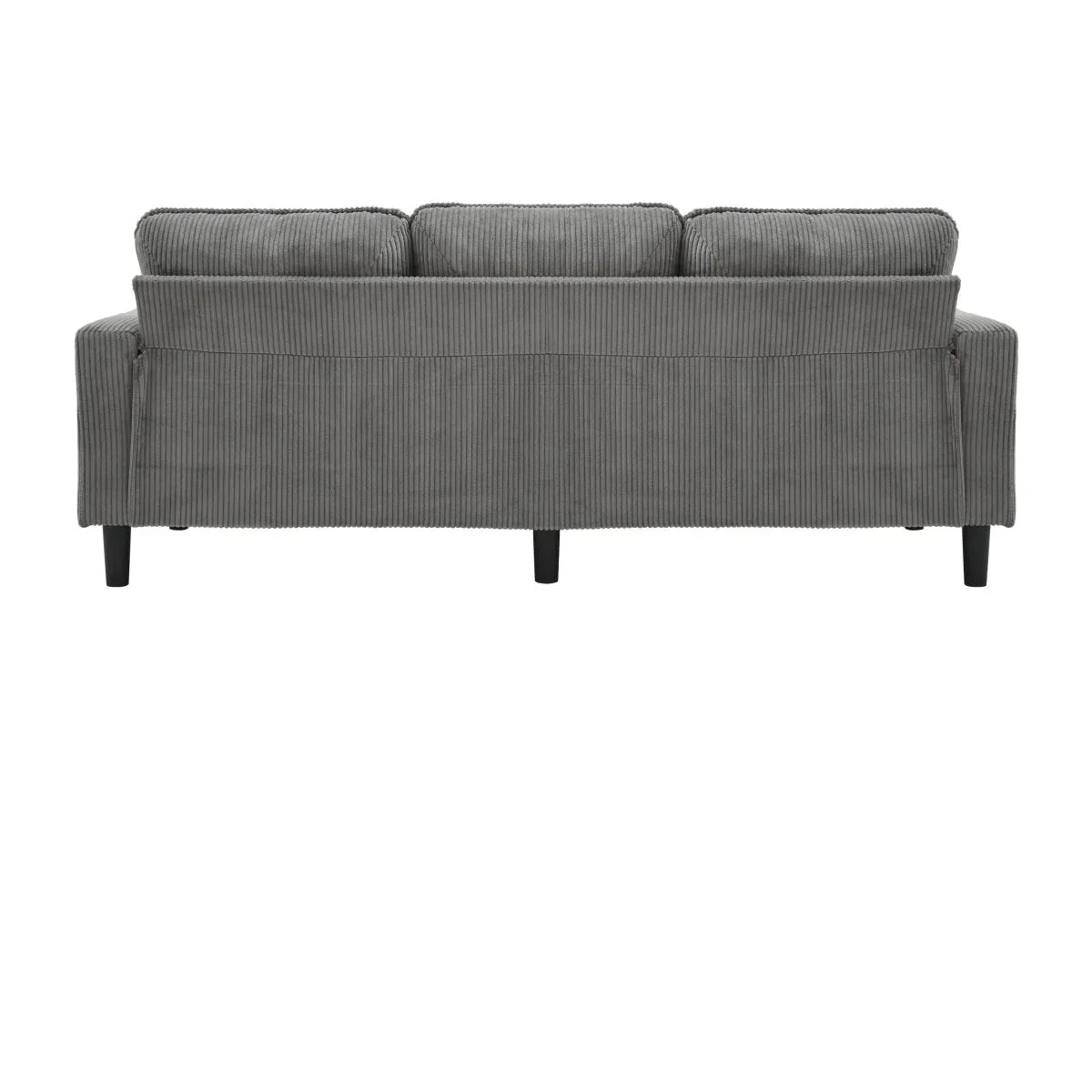 Light Grey Upholstered 3-Seat Sofa With Storage Ottoman - Omega Lifestyles