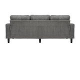 Light Grey Upholstered 3-Seat Sofa With Storage Ottoman - Omega Lifestyles
