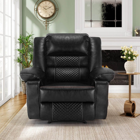 Manual PU Leather Soft Massage Recliner Chair With Heating - Restanew - Omega Lifestyles