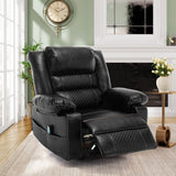 Manual PU Leather Soft Massage Recliner Chair With Heating - Restanew - Omega Lifestyles