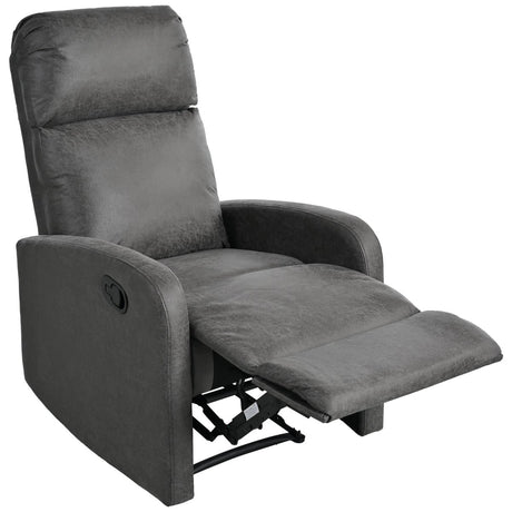 Manual Recliner Chair Microfiber Upholstered Adjustable Backrest - Restanew - Omega Lifestyles
