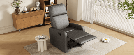 Manual Recliner Chair Microfiber Upholstered Adjustable Backrest - Restanew - Omega Lifestyles