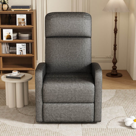 Manual Recliner Chair Microfiber Upholstered Adjustable Backrest - Restanew - Omega Lifestyles