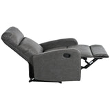 Manual Recliner Chair Microfiber Upholstered Adjustable Backrest - Restanew - Omega Lifestyles