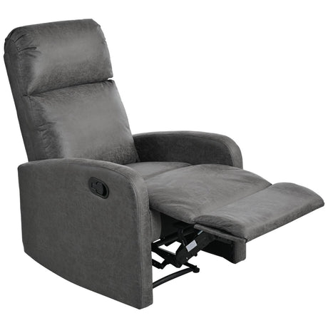 Manual Recliner Chair Microfiber Upholstered Adjustable Backrest - Restanew - Omega Lifestyles